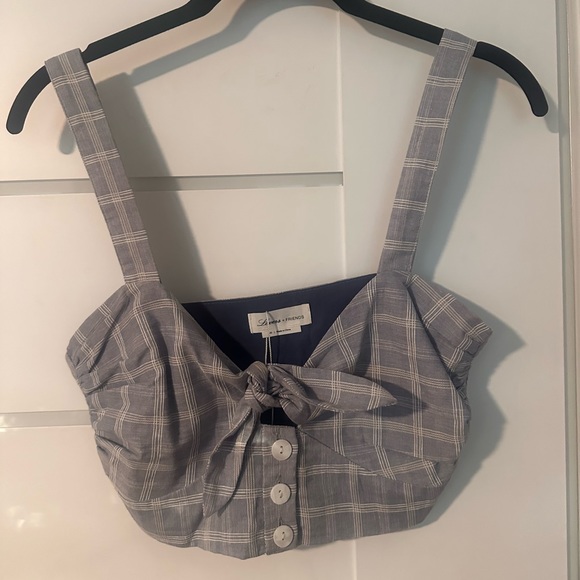 NWT lovers and friends gingham set pants and tie crop top XS - Picture 6 of 6